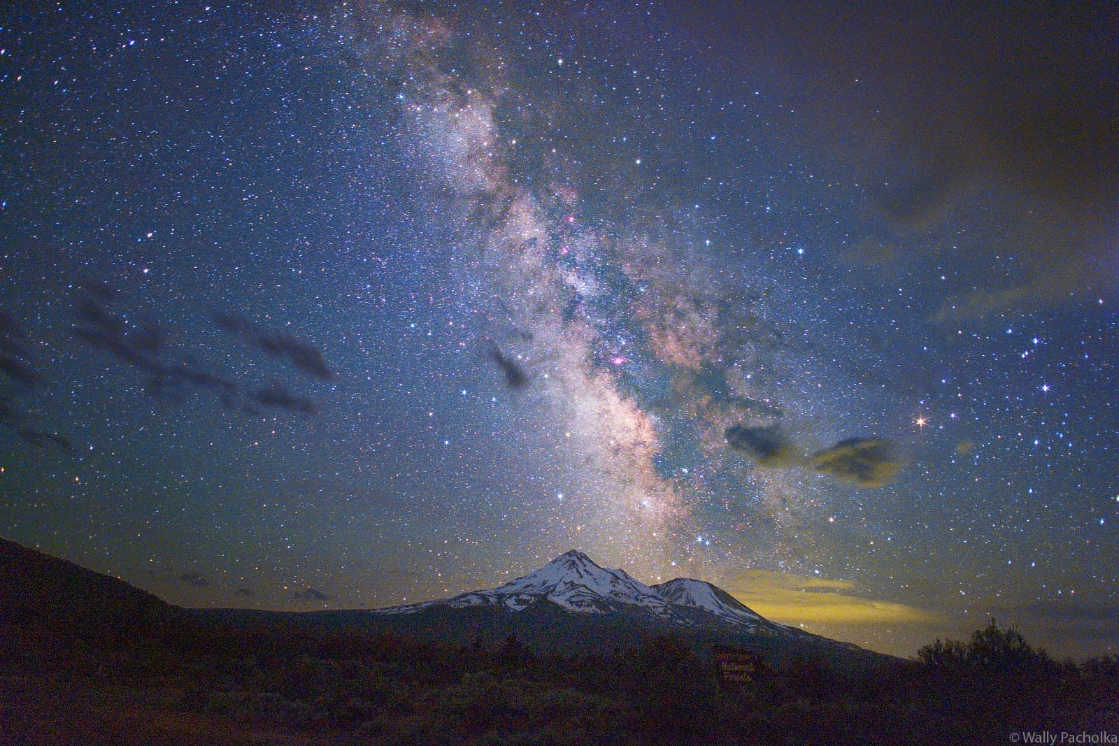 Diamond light body — sunset over Mount Shasta
